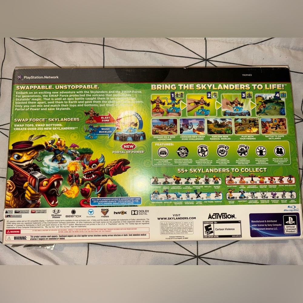Sony Skylanders Swap Force Game Box with Colorful Graphics